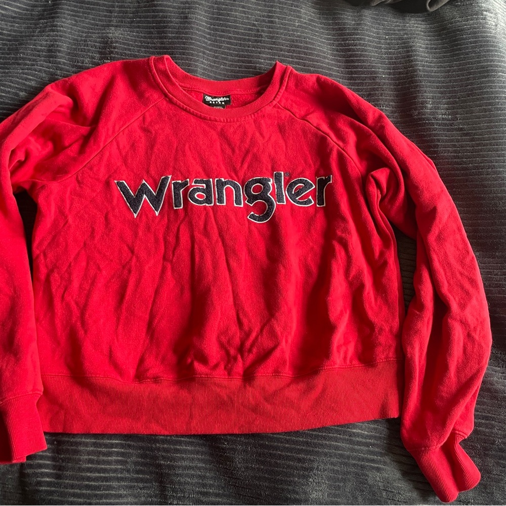 Wrangler Women's Bold Red Crew Neck Sweater